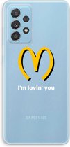 Case Company® - Samsung Galaxy A73 hoesje - I'm lovin' you - Soft Cover Telefoonhoesje - Bescherming aan alle Kanten en Schermrand