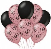 ballonnen 60 jaar dames latex roze/zwart