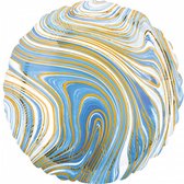 folieballon Blue Circle 45 cm metallic