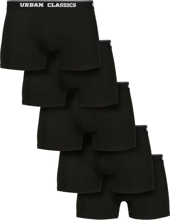 Urban Classics biologische boxerbroekjes - ondergoed/bottoms - zwart, 5 stuks - M