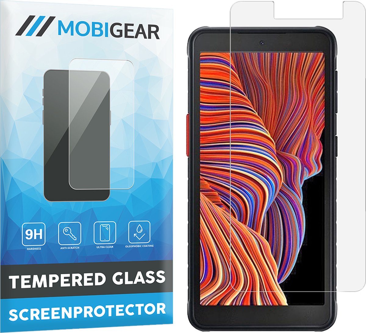 Mobigear Screenprotector geschikt voor Samsung Galaxy Xcover 5 Glazen | Mobigear Screenprotector - Case Friendly