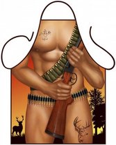 schort Hunter 80 x 56 cm polyester bruin/zwart one-size