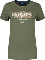 Rogelli Graphic T-Shirt Sportshirt - Korte Mouwen - Dames - Groen - Maat 2XL