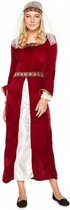 verkleedjurk middeleeuwen dames polyester rood mt L