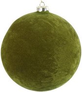 kerstbal Yana 10 cm glas groen