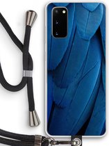 Case Company® - Samsung Galaxy S20 hoesje met Koord - Pauw - Telefoonhoesje met Zwart Koord - Bescherming aan alle Kanten en Over de Schermrand
