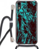 Case Company® - iPhone XR hoesje met Koord - Ice Age - Telefoonhoesje met Zwart Koord - Extra Bescherming aan alle Kanten en Over de Schermrand