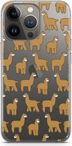 Case Company® - iPhone 13 Pro hoesje - Alpacas - Soft Cover Telefoonhoesje - Bescherming aan alle Kanten en Schermrand