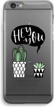 Case Company® - iPhone 6 / 6S hoesje - Hey you cactus - Soft Cover Telefoonhoesje - Bescherming aan alle Kanten en Schermrand