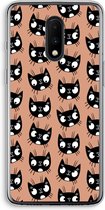 Case Company® - OnePlus 7 hoesje - Kat - Soft Cover Telefoonhoesje - Bescherming aan alle Kanten en Schermrand