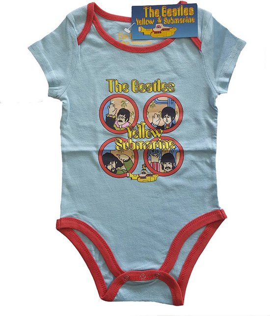 The Beatles Baby romper maanden- Yellow Submarine Portholes Blauw