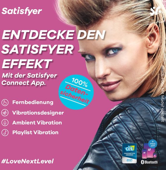 Satisfyer, Bluetooth masturbator, Men Vibration+, 14 cm, met app-bediening, gemaakt van siliconen - Satisfyer