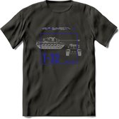 T32 Heavy tank leger T-Shirt | Unisex Army Tank Kleding | Dames / Heren Tanks ww2 shirt | Blueprint | Grappig bouwpakket Cadeau - Donker Grijs - M