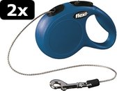 2x FLEXI CLASSIC CORD BLAUW XS 3MTR