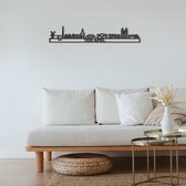 Skyline Ter Apel Zwart Mdf 130 Cm Wanddecoratie Voor Aan De Muur Met Tekst City Shapes