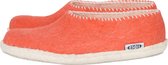 Vilten dames sloffen Stitch grapefruit Colour:Oranjerood/ Ecru Size:37