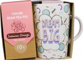 Mug à thé Dream Big avec 10 sachets de thé Jasmin Orange