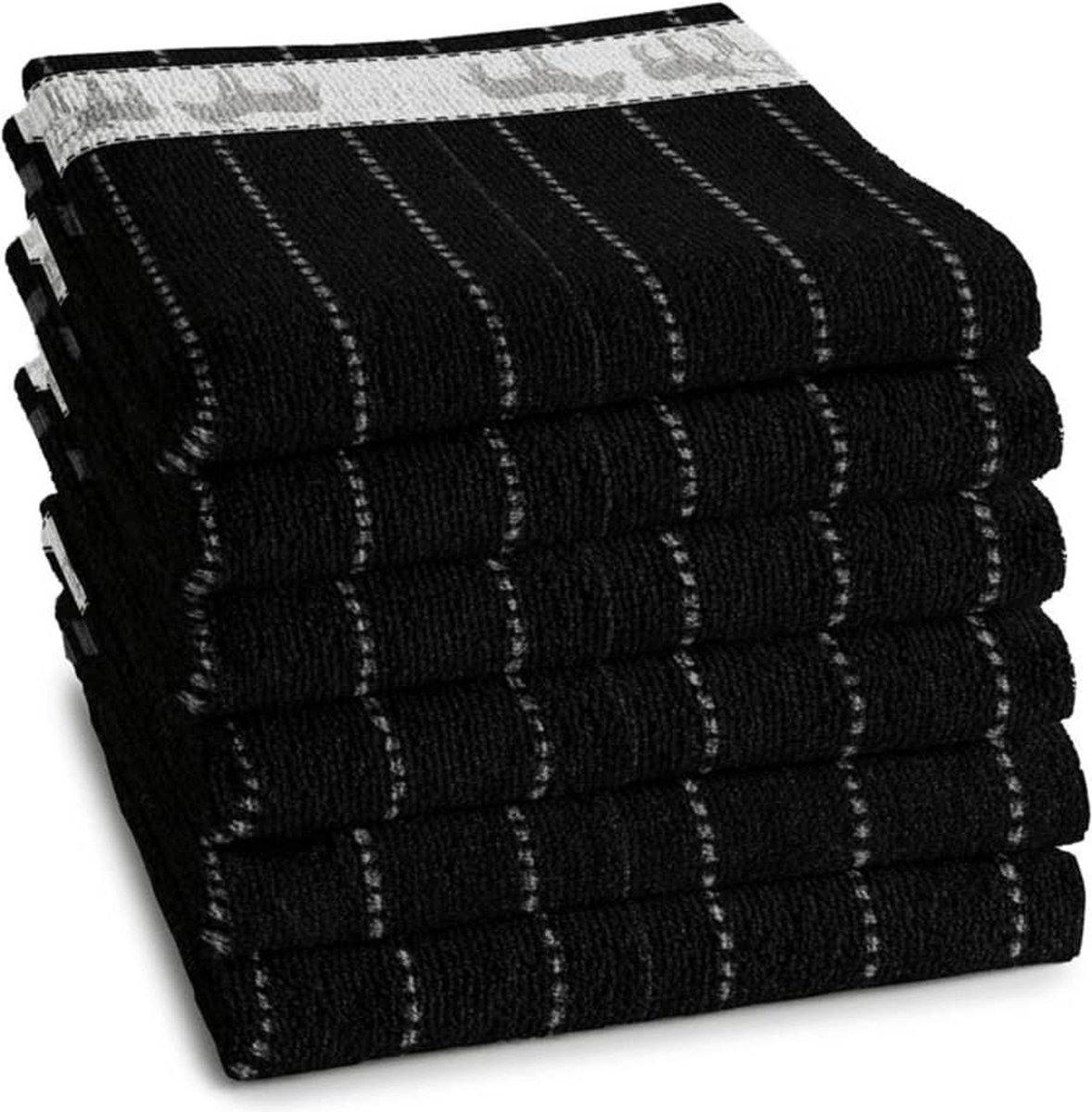 DDDDD Amigo - Keukendoek - 50x55 cm - Set van 6 - Grey
