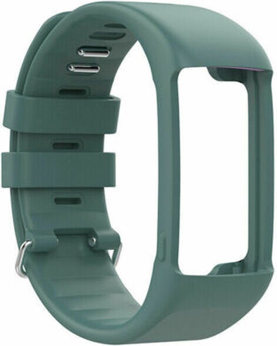 Bracelet Silicone Strap-it Polar A360 / A370 - Gris/Vert
