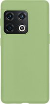 Hoesje Geschikt voor OnePlus 10 Pro Hoesje Siliconen Cover Case - Hoes Geschikt voor OnePlus 10 Pro Hoes Back Case - Groen
