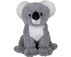 Nature Planet pluche knuffel dier Koala - 19 cm - grijs - dieren knuffels uit Australie