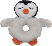 Dieren knuffel baby rammelaar pinguin 10 x 15 cm - Kraamcadeau