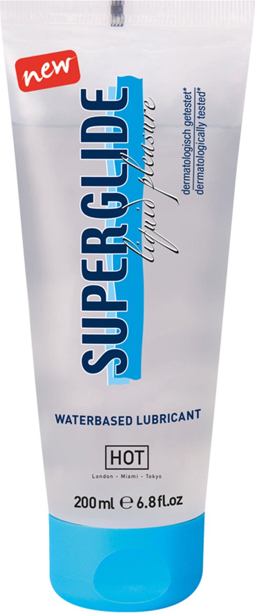 Goedkoopste HOT Superglide Natural - Glijmiddel Op Waterbasis in Handige Tube - 200ml