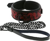 Dreamtoys Blaze deluxe halsband & riem - Rood