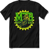 Mountainbike Gear | TSK Studio Mountainbike kleding Sport T-Shirt | Limegroen | Heren / Dames | Perfect MTB Verjaardag Cadeau Shirt Maat M