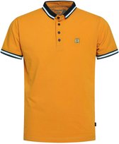 Gabbiano Poloshirt Premium Polo Met Tricot Kraag 232545 Mustard Yellow Mannen Maat - M