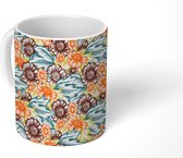 Mok - Koffiemok - Herfst - Bloemen - Design - Mokken - 350 ML - Beker - Koffiemokken - Theemok