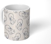Mok - Koffiemok - Patroon - Kat - Ballon - Jongens - Meisjes - Kinderen - Kind - Mokken - 350 ML - Beker - Koffiemokken - Theemok