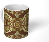 Mok - Koffiemok - Abstract - Bloemen - Patroon - Mokken - 350 ML - Beker - Koffiemokken - Theemok