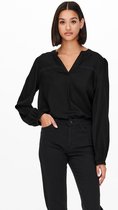 Jacqueline de Yong Blouse Jdyalbert L/s Lace Top Wvn 15257075 Black Dames Maat - W34