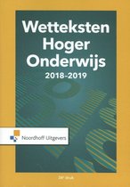 Boek cover Wetteksten hoger onderwijs 2018-2019 van Uittenbogaard