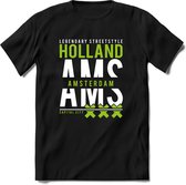 Amsterdam - Holland | TSK Original & vintage | T-Shirt Heren - Dames | Groen | Perfect Cadeau Shirt | Grappige Spreuken - Zinnen - Teksten | Maat L