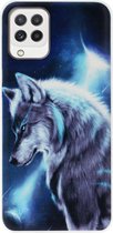 ADEL Siliconen Back Cover Softcase Hoesje Geschikt voor Samsung Galaxy M22/ A22 (4G) - Wolf