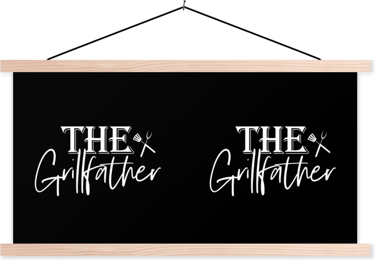 Posterhanger incl. Poster 120x60 cm - Schoolplaat - Barbecue - BBQ - Grill - Koken - The G