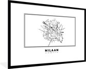 Posters Zwart Wit - Italie - Zwart Wit - Plan de la ville - 90x60 cm - Carte