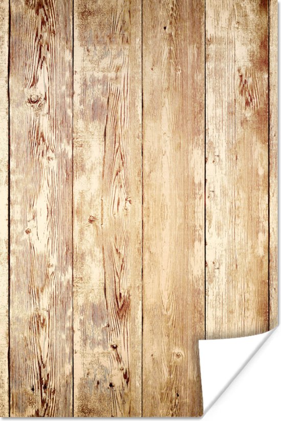 Poster Landelijk - Plank - Hout - Design - 60x90 cm