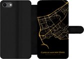 Bookcase Geschikt voor iPhone 7 telefoonhoesje - Capelle aan den IJssel - Kaart - Gold - Met vakjes - Wallet case met magneetsluiting