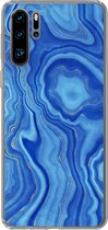Coque Huawei P30 Pro - Marbre - Blauw - Or - Coque de téléphone en Siliconen