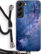 Case Company® - Samsung Galaxy S22 hoesje met Koord - Nebula - Telefoonhoesje met Zwart Koord - Bescherming aan alle Kanten en Over de Schermrand