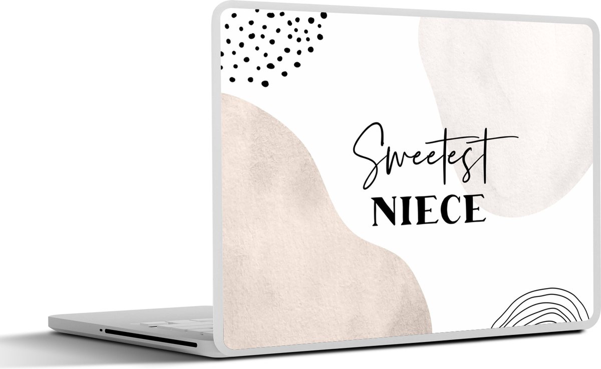 Laptop sticker - 10.1 inch - Spreuken - Liefde - Familie - Niece - 25x18cm - Laptopstickers - Laptop skin - Cover