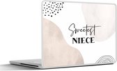 Laptop sticker - 10.1 inch - Spreuken - Liefde - Familie - Niece - 25x18cm - Laptopstickers - Laptop skin - Cover