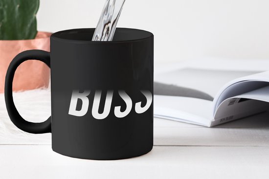 Mug magique - Mugs photo chauds - Mug à café - ' Boss' - Proverbes - Citations - Or - Mug Magic - Tasse - 350 ML - Mug à thé - Décoration Sinterklaas - Cadeaux pour enfants - Cadeaux chaussures Sinterklaas