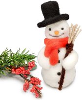 CKC Feestelijke sneeuwpop Naaldvilt pakket