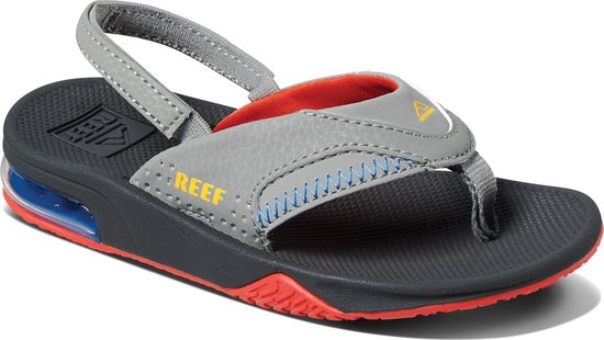Slippers Reef Little Fanning pour Garçons - Rouge/ Yellow - Taille 19.20