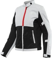 Dainese Risoluta Air Tex Lady Jacket Glacier Gray Lava Red - Maat 38