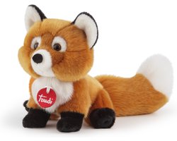 Trudi - Classic Knuffel Vos Vicky 19 cm - Handgemaakt in Italie - Hoge kwaliteit pluche knuffel - Knuffeldier voor jongens en meisjes - Bruin Wit - 16x18x19 cm maat S